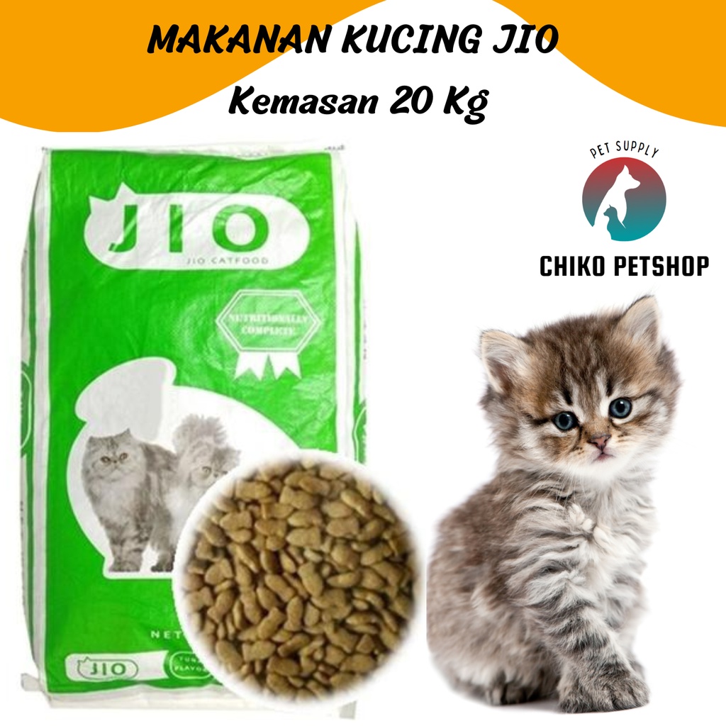 Makanan Kucing JIO Kibble Ikan Kemasan 20 Kg Khusus GOJEK