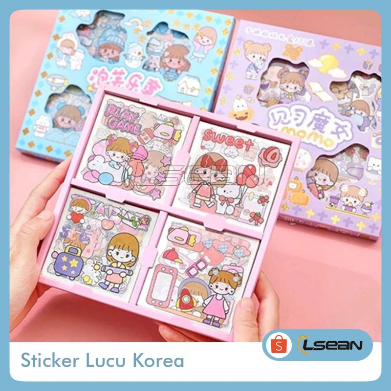 Sticker MOMO Aesthetic Korean Sticker Lucu