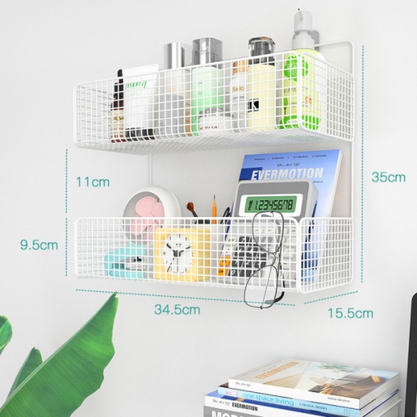

Jual Rak Gantung Aluminium Organizer Rack Bathroom 2 Layers - G20 - White Murah