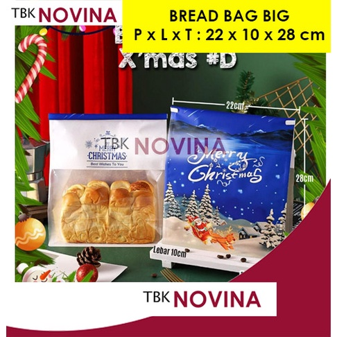 [1 PCS] PLASTIK ROTI NATAL / BREAD BAG CHRISTMAS / PLASTIK COOKIES BISKUIT