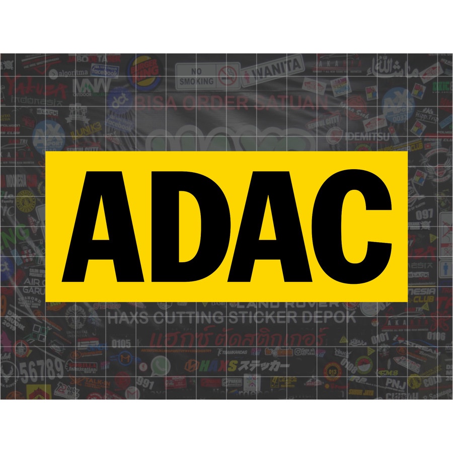 Cutting Sticker ADAC Ukuran 12 Cm Untuk Motor Mobil