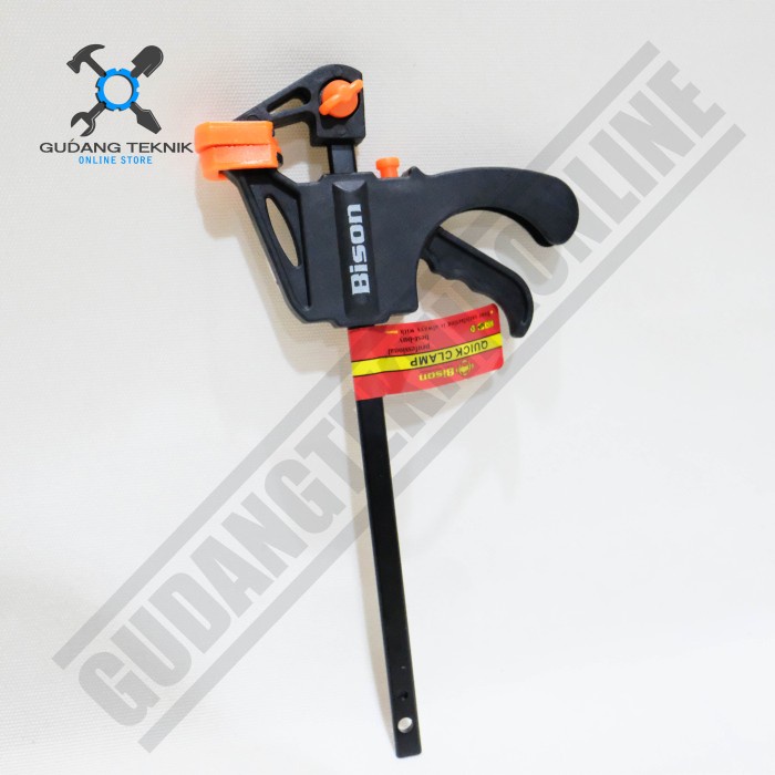 (F Clamp) Clamp F Klem Kayu F 4&quot; BISON / Alat Jepit Penjepit Kayu Triplek Besi Clamp F 4 inch BISON