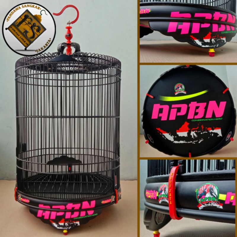 SANGKAR/KANDANG MURAI EBOD JAYA PVC DECAL APBN PINK