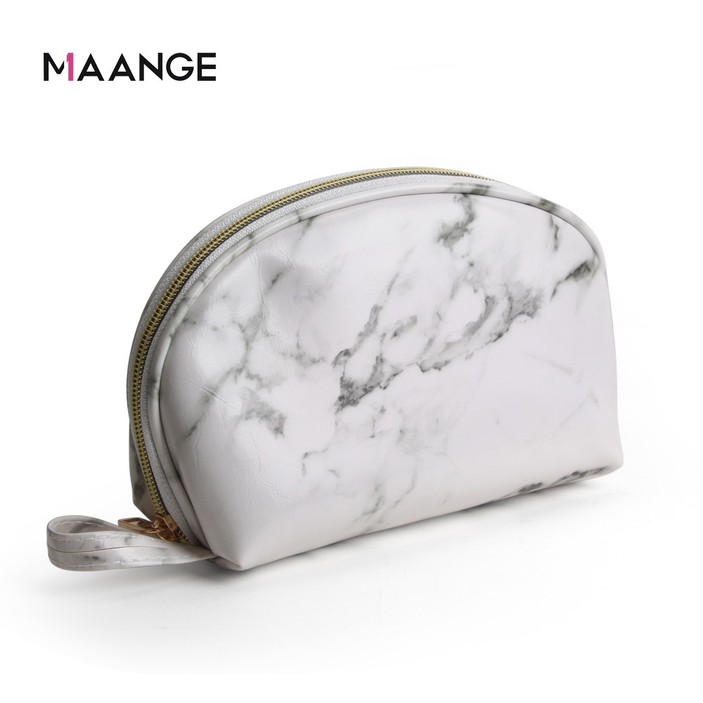 MAANGE 1Pcs Brush Bag Marble Make Up Pouch Pouch Bag Roll Kuas Makeup Kosmetik Organizer Serbaguna Multifungsi Kosmetik