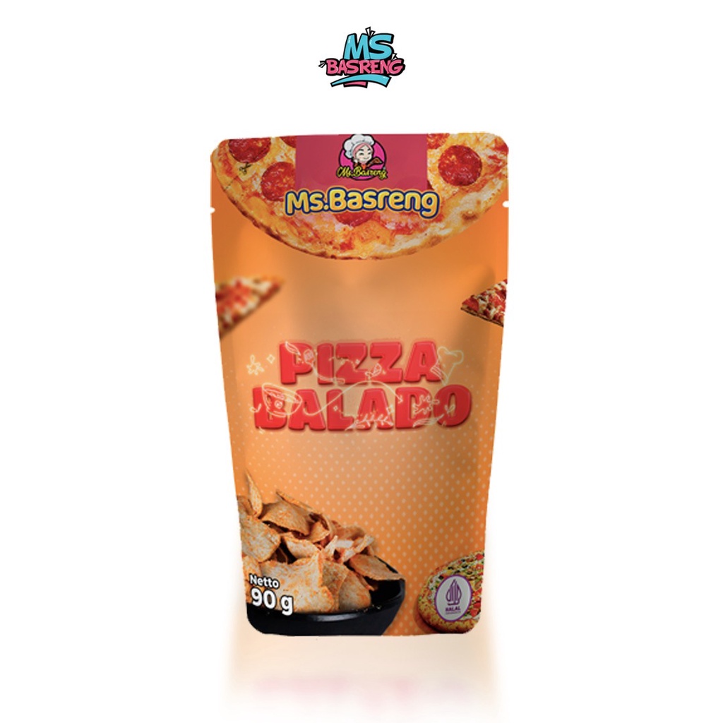 

Basreng Ms.Basreng - Keripik Bakso Goreng Rasa Pizza Balado 90gram