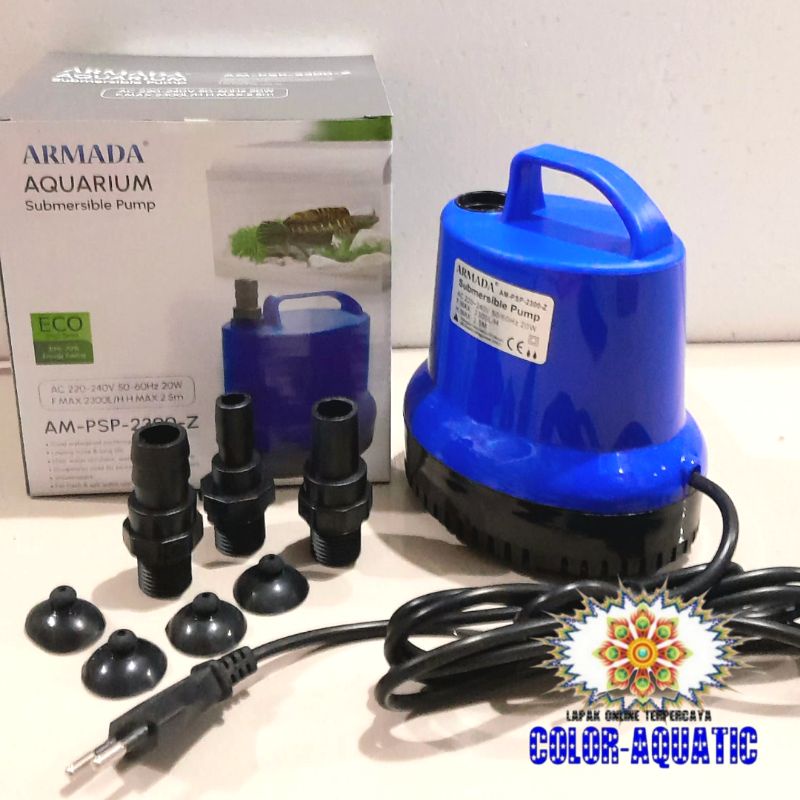 Mesin pompa air celup aquarium kolam ikan ARMADA AM PSP 2200Z low watt