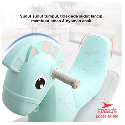 SPEEDS Kuda Kudaan Mainan Anak Rocking Horse Jungkat Jungkit Hiburan Anak Aman dan Awet -M1001