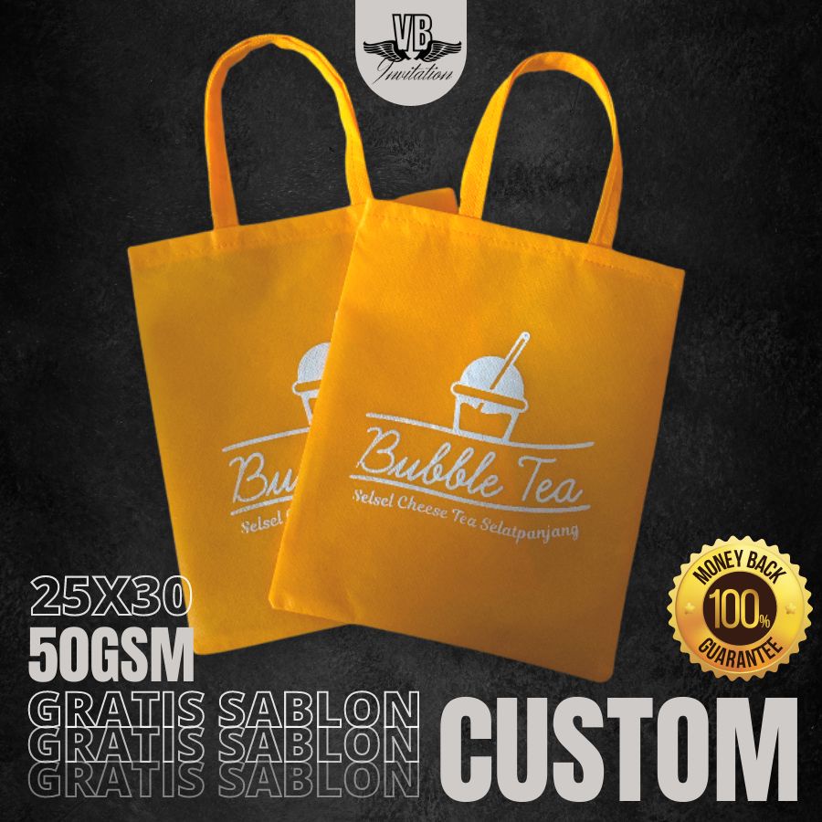 

FREE CUSTOM SABLON DESAIN PRIBADI GOODIEBAG PROMOSI OLSHOP TOKO SKINCARE TERMURAH TERLARIS F25.30 50GSM