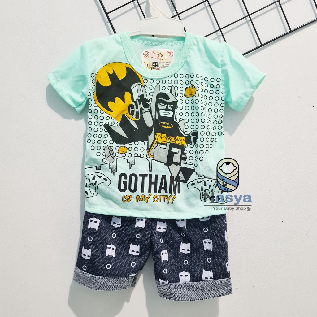 [J-018] Setelan Baju Pendek bayi laki-laki / Baju anak MURAH (0-6 bulan)