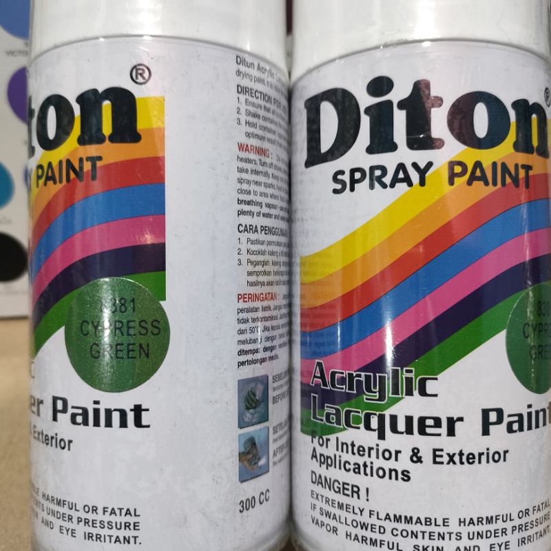 Pilok Pilox Cat Semprot Diton Cypress Green 8381 Hijau Cypres Metalic Metalik 300cc Spray Paint