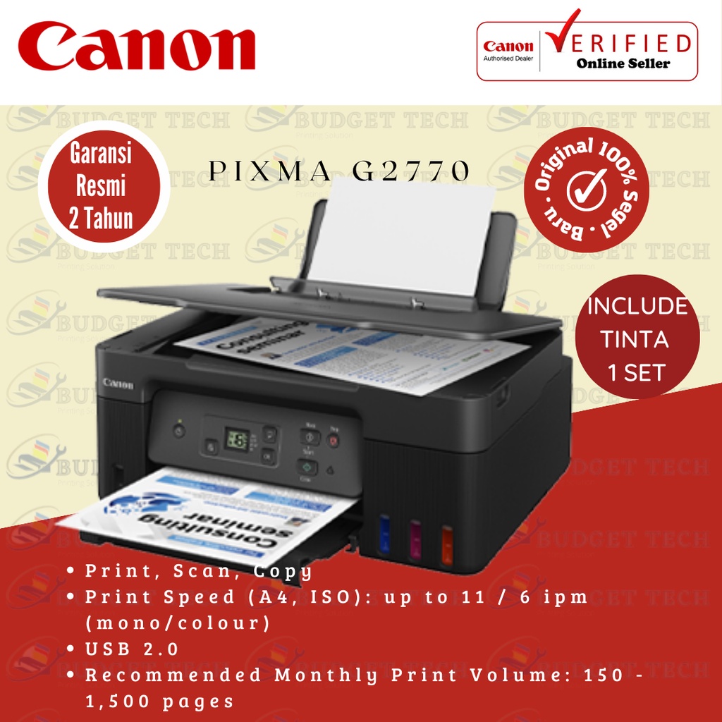 Printer Canon G2770 Canon Pixma G2770 Print-Scan-Copy