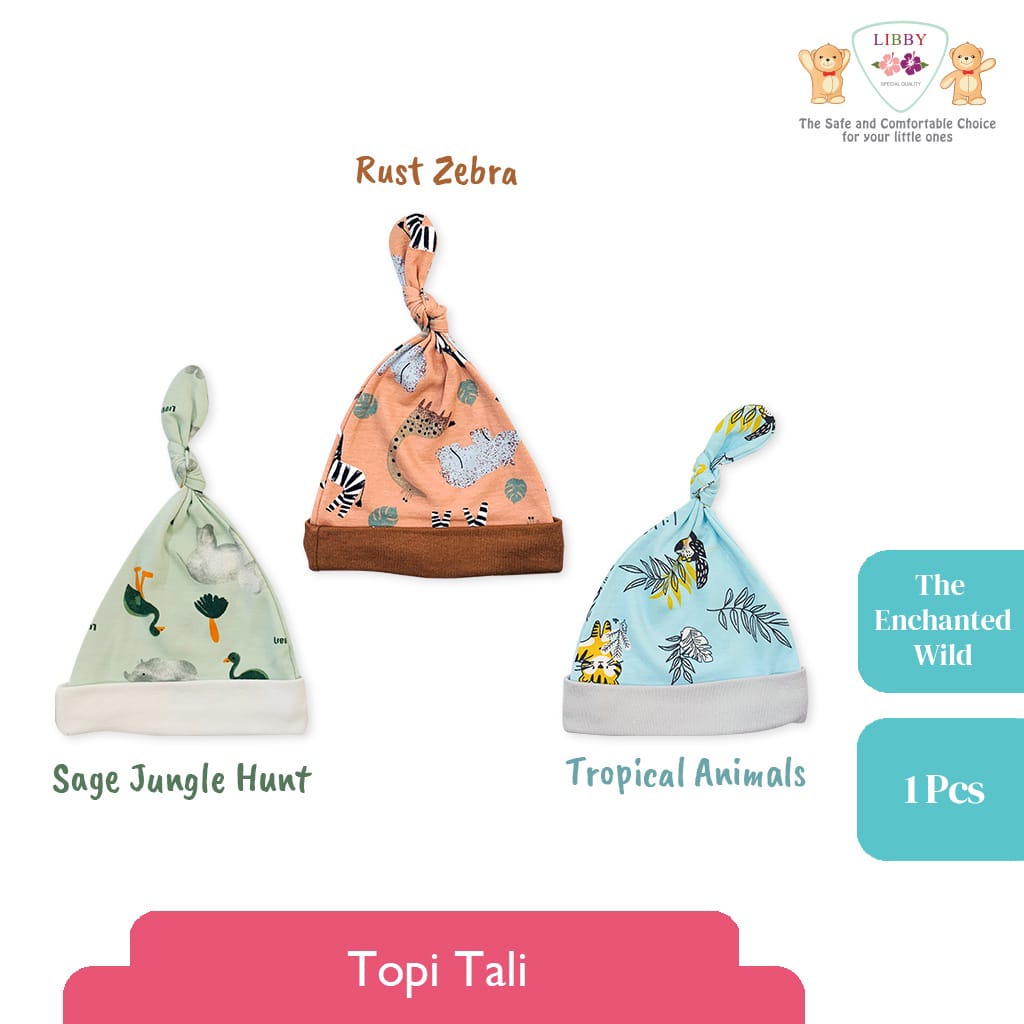 Libby Topi Motif The Enchanted Wild Bulat-Tali-Kelinci