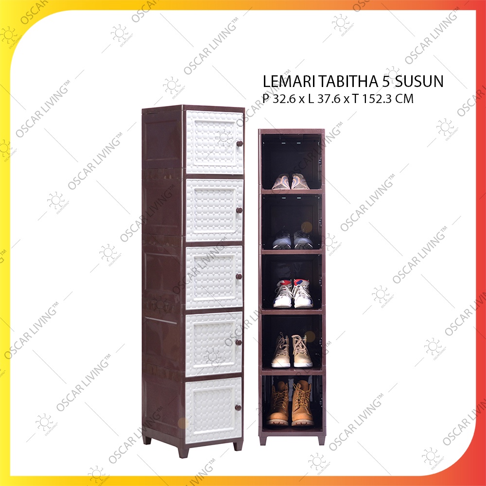 PROMO LOKI SUSUN 5 LEMARI LACI LOKER PLASTIK BAJU 5 SUSUN TABITHA SERBAGUNA MINIMALIS
