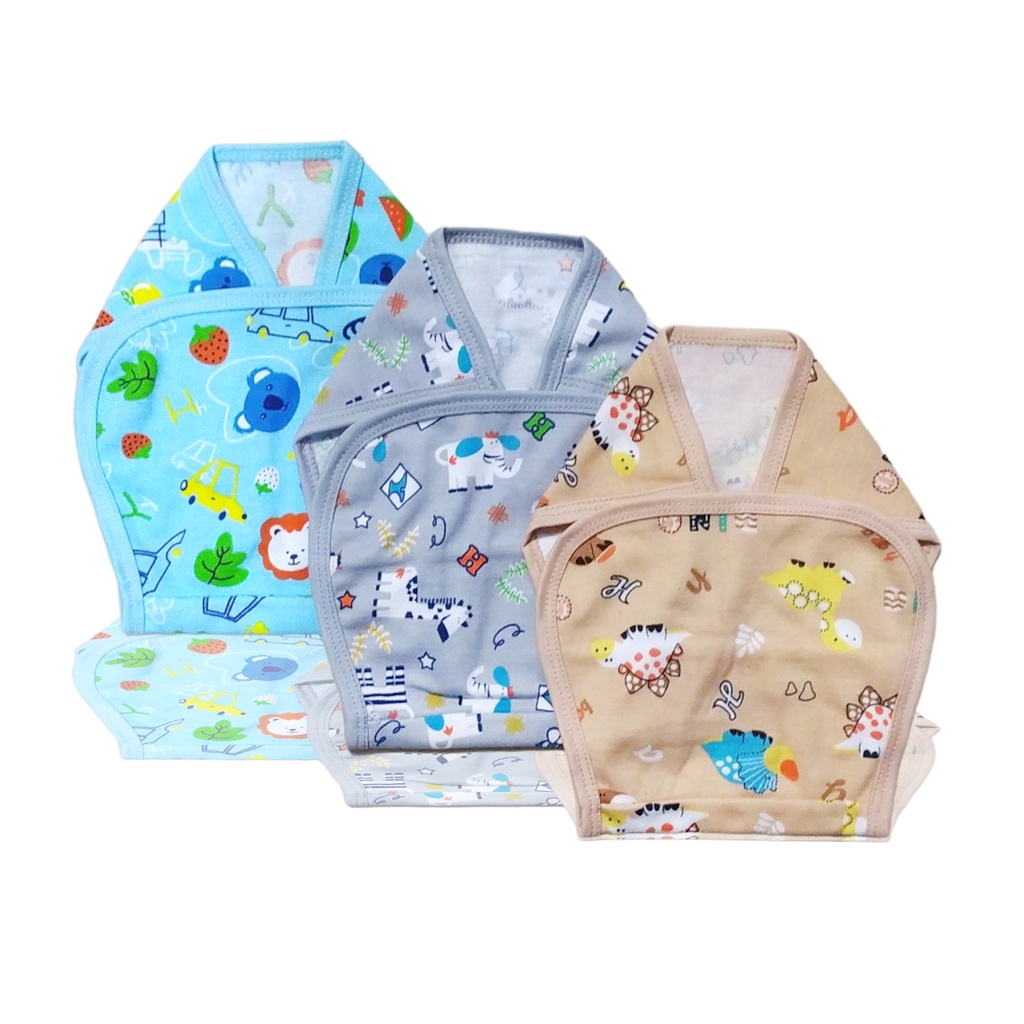 12pc Popok Kain Tali Bayi Newborn Single Double Kain &amp; Full Print Termurah
