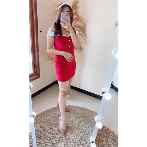 Dress natal / bodycon dress natal /baju natal