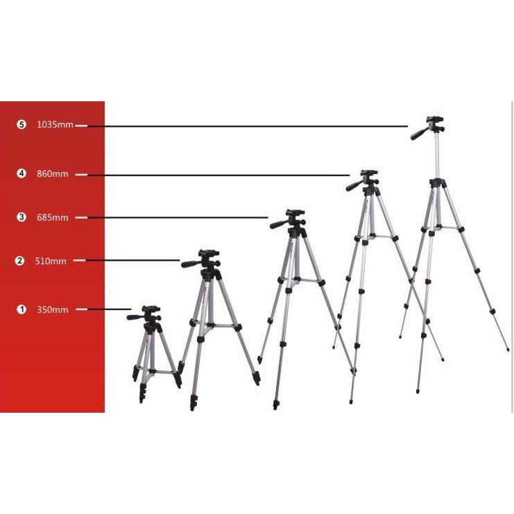 Portable Tripod WT-3110A Stand 4-Section