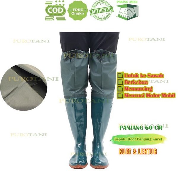 sepatu bot karet untuk ke sawah celana sepatu sawah panjang 60cm