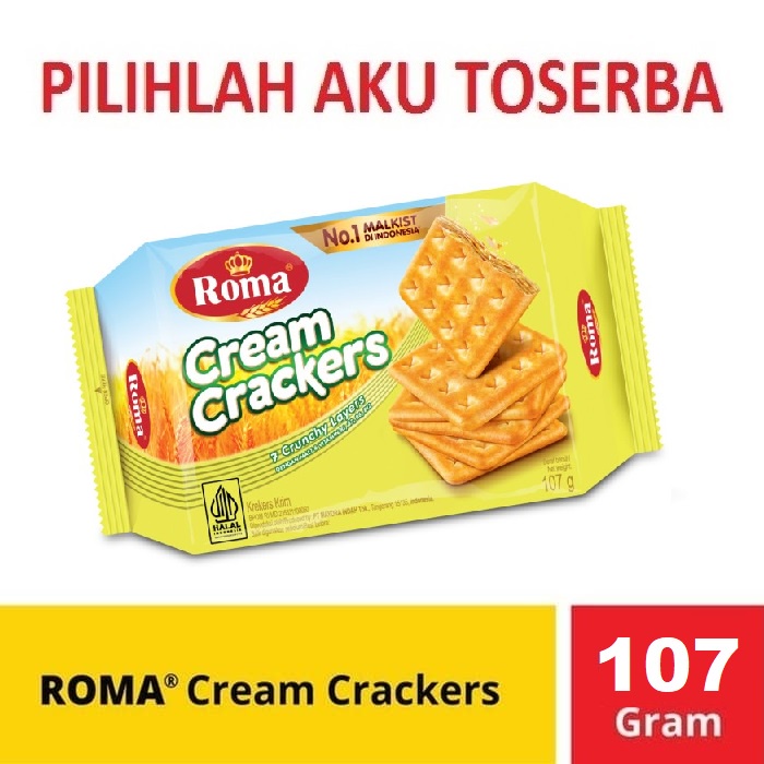 Biskuit Malkist Roma Cream Crackers @107 Gr - 1 KARDUS ISI 20 PCS