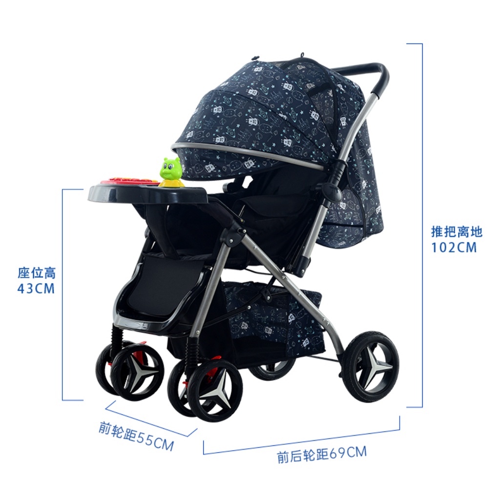 Baby Stroller Kereta Bayi 2-Way Travel With Umbrella Lightweight Foldable Stroller for sangat ringan Stroller