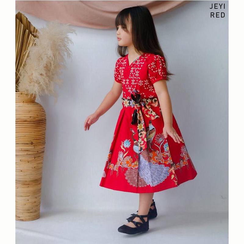 Evercloth Jeyi KIDS DRESS - Dress Batik Anak Perempuan