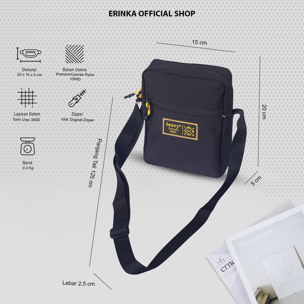 Heavy.bag Slingbag mini distro Heavy original - Tas Selempang Pria Casual Pouch Bag