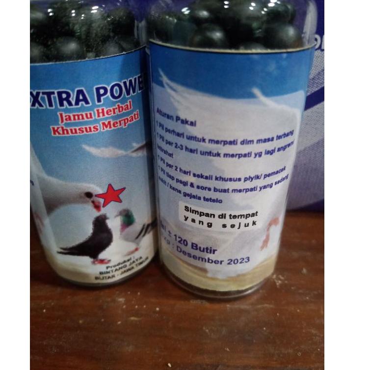 

(J-H9H-✔) Extra Power 100% Herbal, Isi 120 butir, Jamu Giring, Jamu Keket, Jamu Merpati paling laris