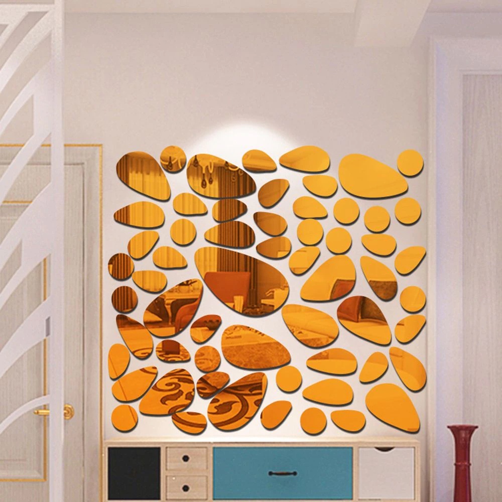 Triple W Dekorasi Dinding (12 Buah) Hiasan Dinding Pajangan Dinding Tembok Cermin Wall Decoration Mirror Sticker