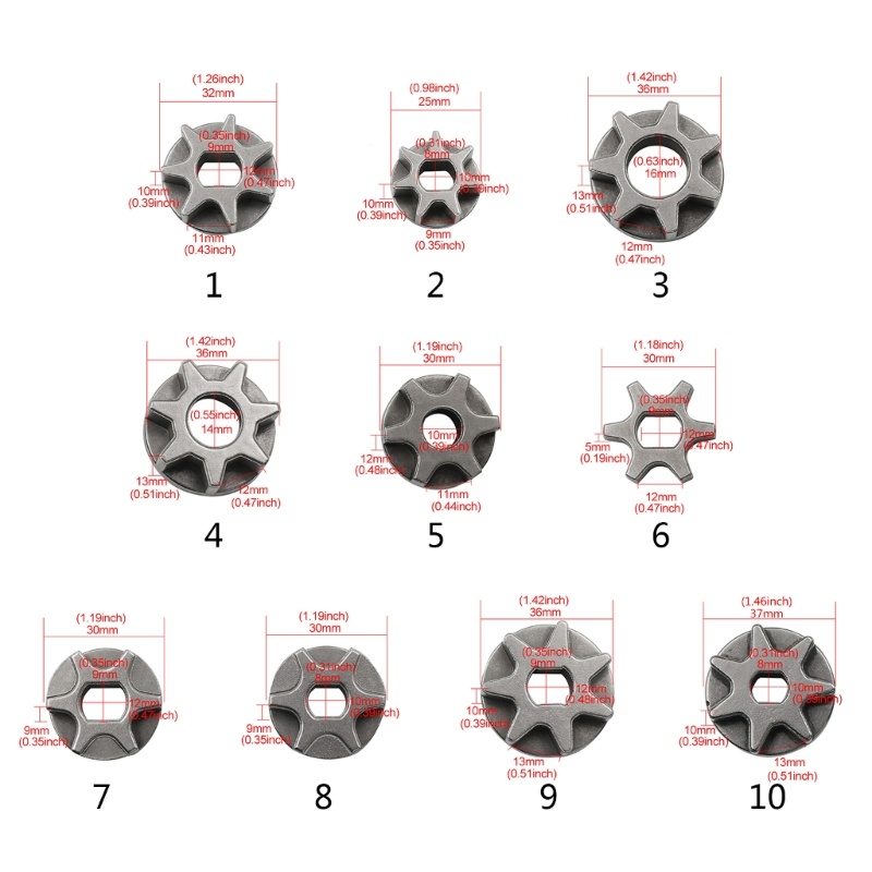 Bt Untuk Rantai Listrik Asterisk 5016/6018gear 7per6/3gigi Chainsaw Industrial