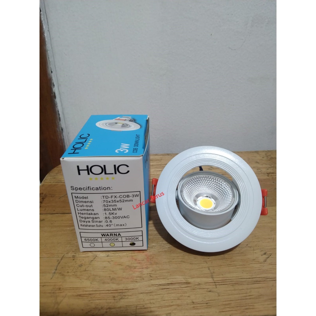 HOLIC 3 Watt Mata COB Mini Lampu Spotlight Downlight LED 3Watt 3W
