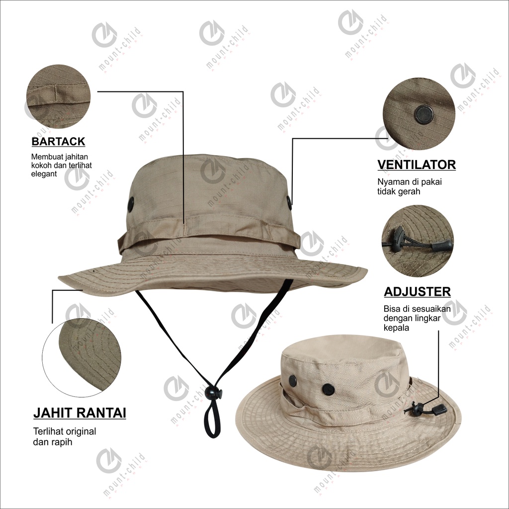Topi Rimba Premium Original Brand Mountchild Apparel Logo Mancing