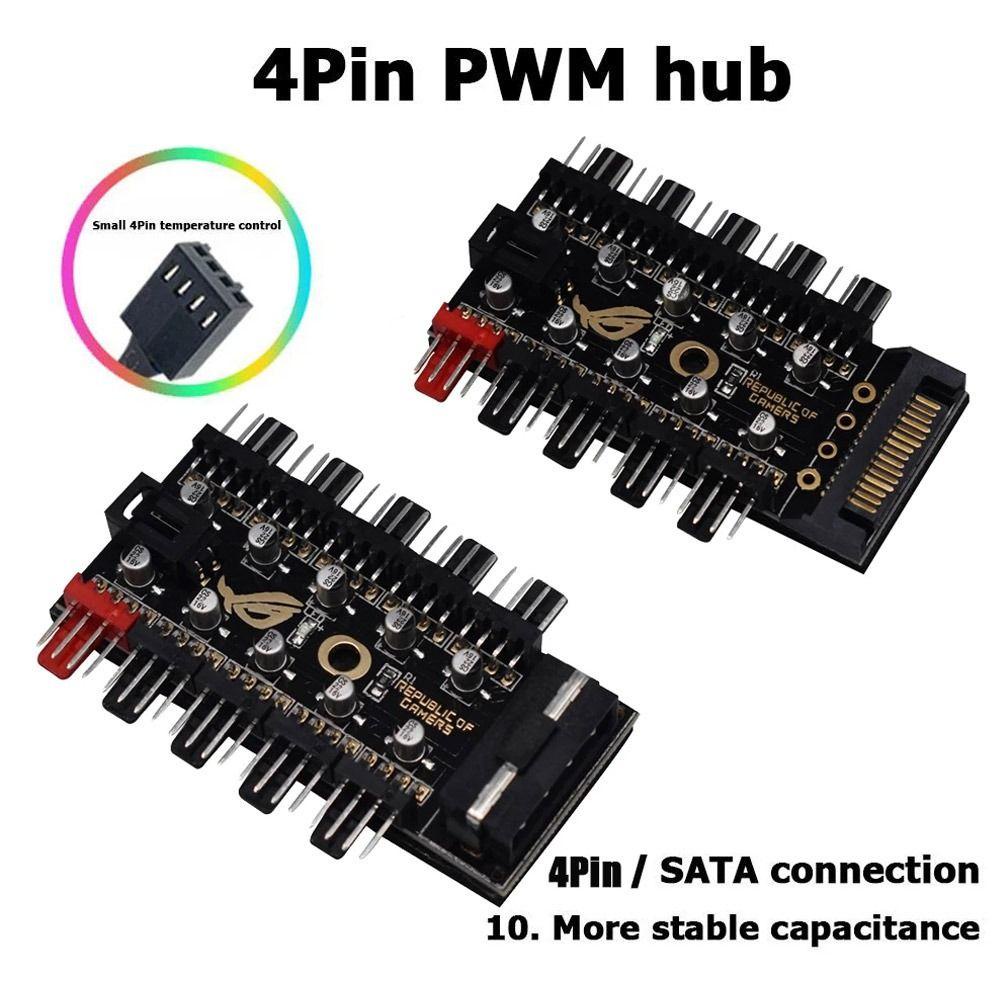 Controller Kipas Pendingin Atas 4pin Motherboard SATA Power Radiator Adapter