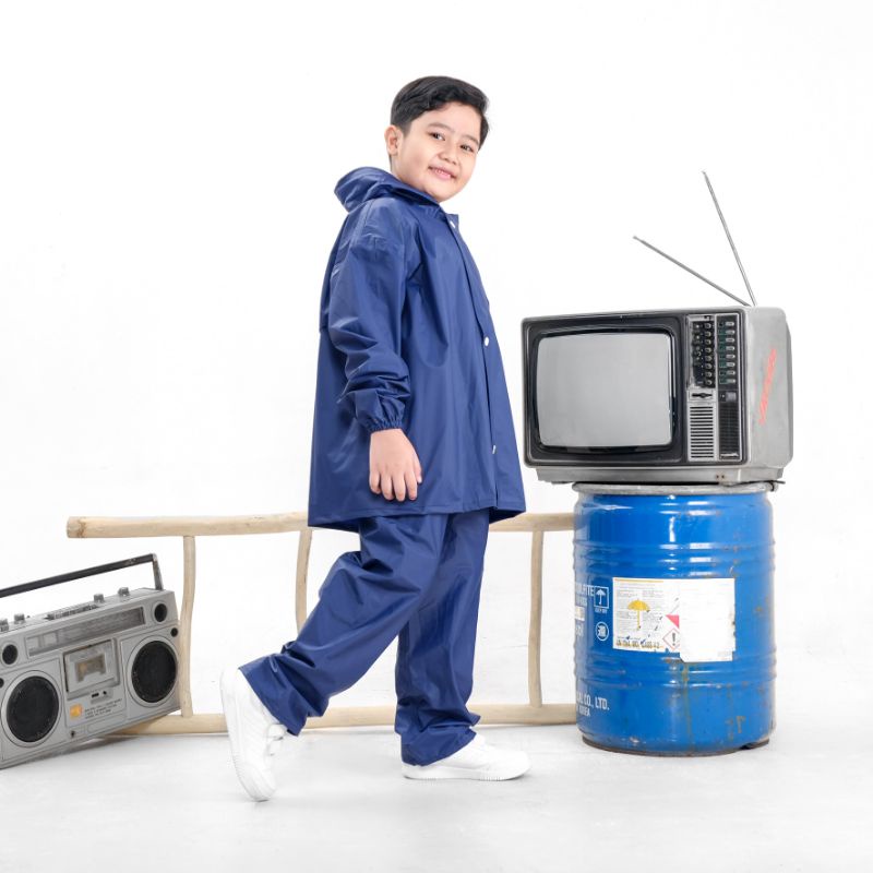 HOODJAS | Jas Hujan Setelan Anak Bahan PVC NYLON Mantel Anak Laki Laki Perempuan Model Terbaru