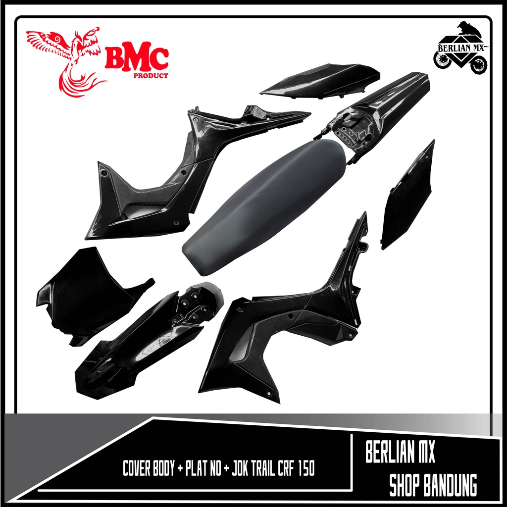 BODY SET CRF PAKET COVER BODY CRF 150 + Plat Nomor &amp; Jok Trail CRF 150