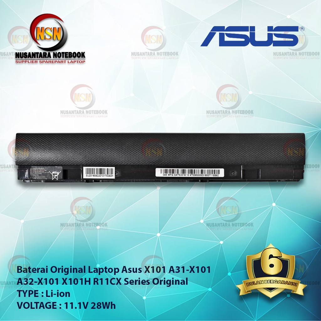 Baterai Original Laptop Asus X101 A31-X101 A32-X101 X101H R11CX Series