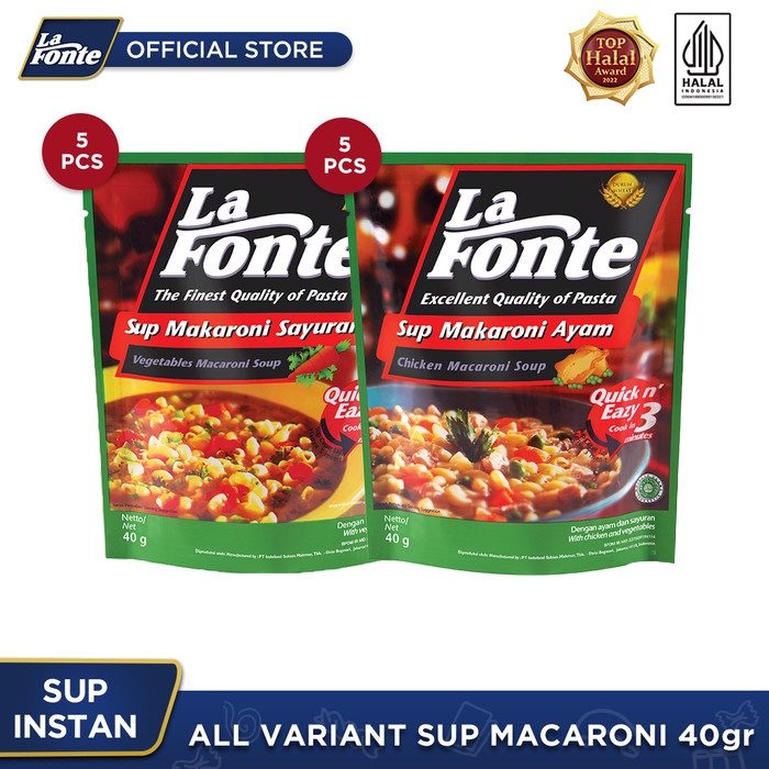 

La Fonte Sup Macaroni 40 gr - 10 Pcs All Varian