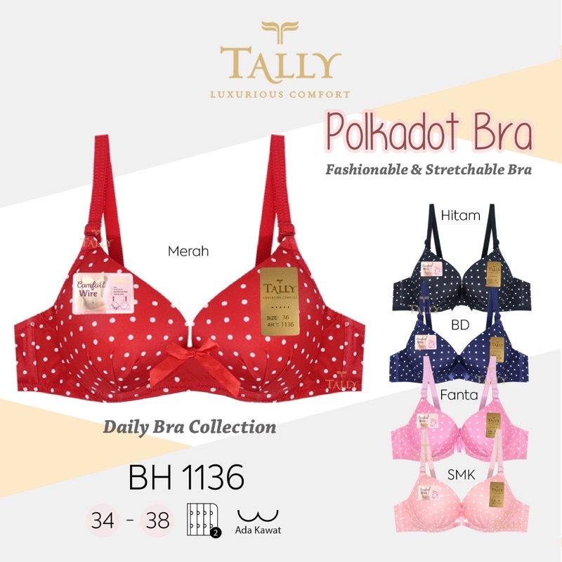JH Bra Tally Busa Tipis Berkawat (Tally 2936, 8115, 8116, 1136, 2210, 224) Termurah