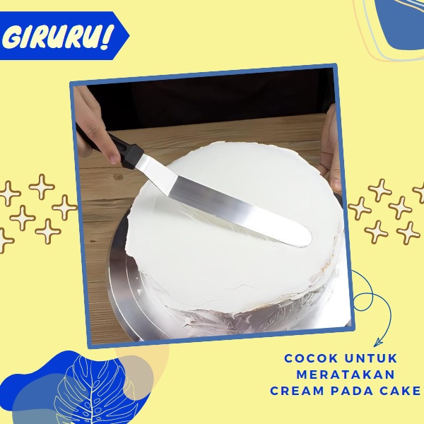 SPATULA BUTTER CREAM / Butter Cream Knife / Pisau Kue Perata Cream / Spatula Oles Cream / SPATULA OLES BUTTER CREAM / PISAU OLES BUTTER 4/6/8 INCH / ALAT OLES BUTTER / Pisau Spatula Cream Stainless Steel Scraper Pengoles Butter Cream Kue / Perata Cream