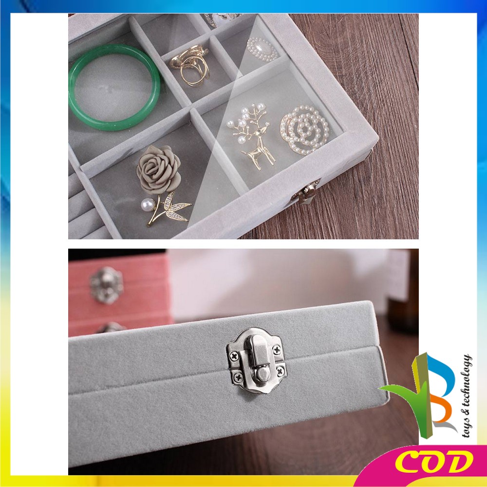 RB-K22 Kotak Perhiasan Seserahan Jewelry Box Cincin Kalung Tempat Penyimpanan Aksesoris Wanita