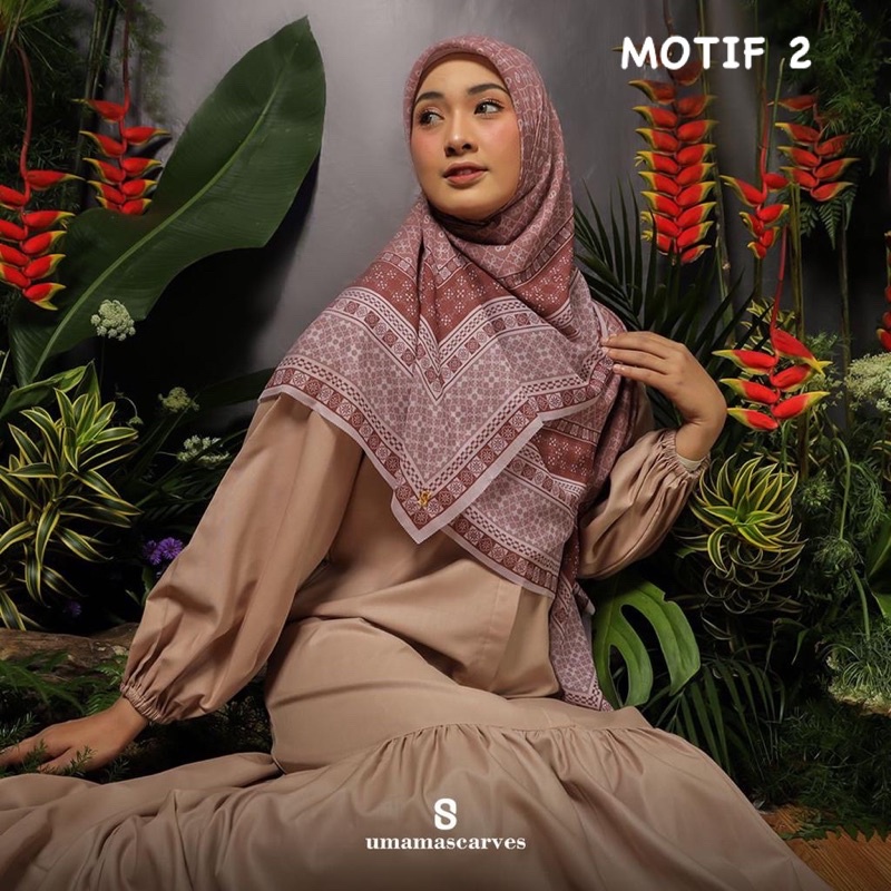 (PART1) UMAMASCARVES SYAR’I HIJAB SEGIEMPAT SYAR’I MOTIF DIGITAL PRINTING PREMIUM BOX