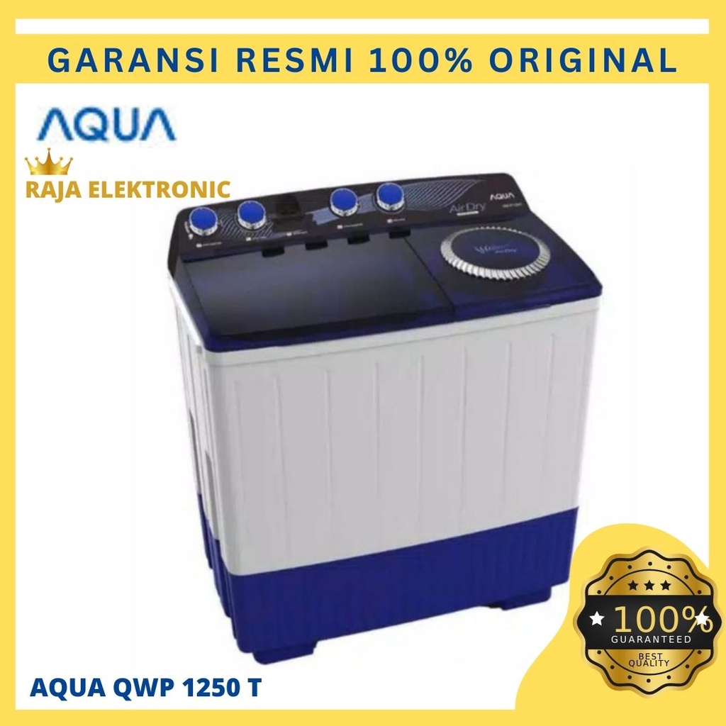 Mesin cuci 2 tabung 12 kg Aqua qw 1250 Bergaransi / Mesin cuci Aqua 2