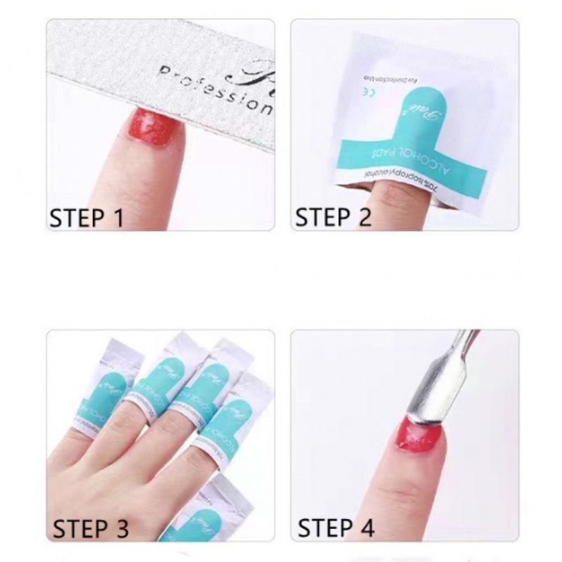 UV Gel Nail 1 pcs polish remover dan cleaner wraps foil wipe penghapus kuteks