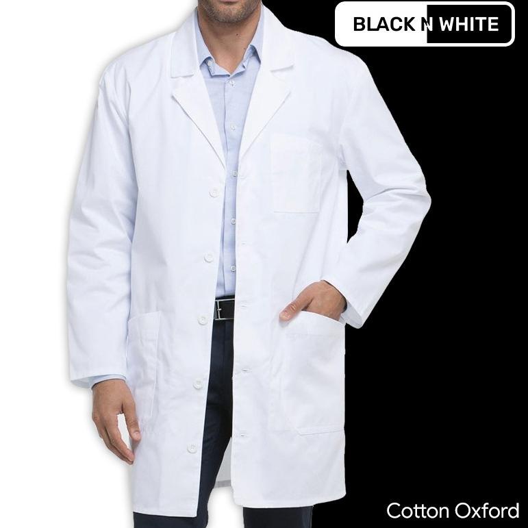 10.10 SALE Original Jas laboratorium Baju Lab lengan panjang warna putih tebal baju praktek leb pria