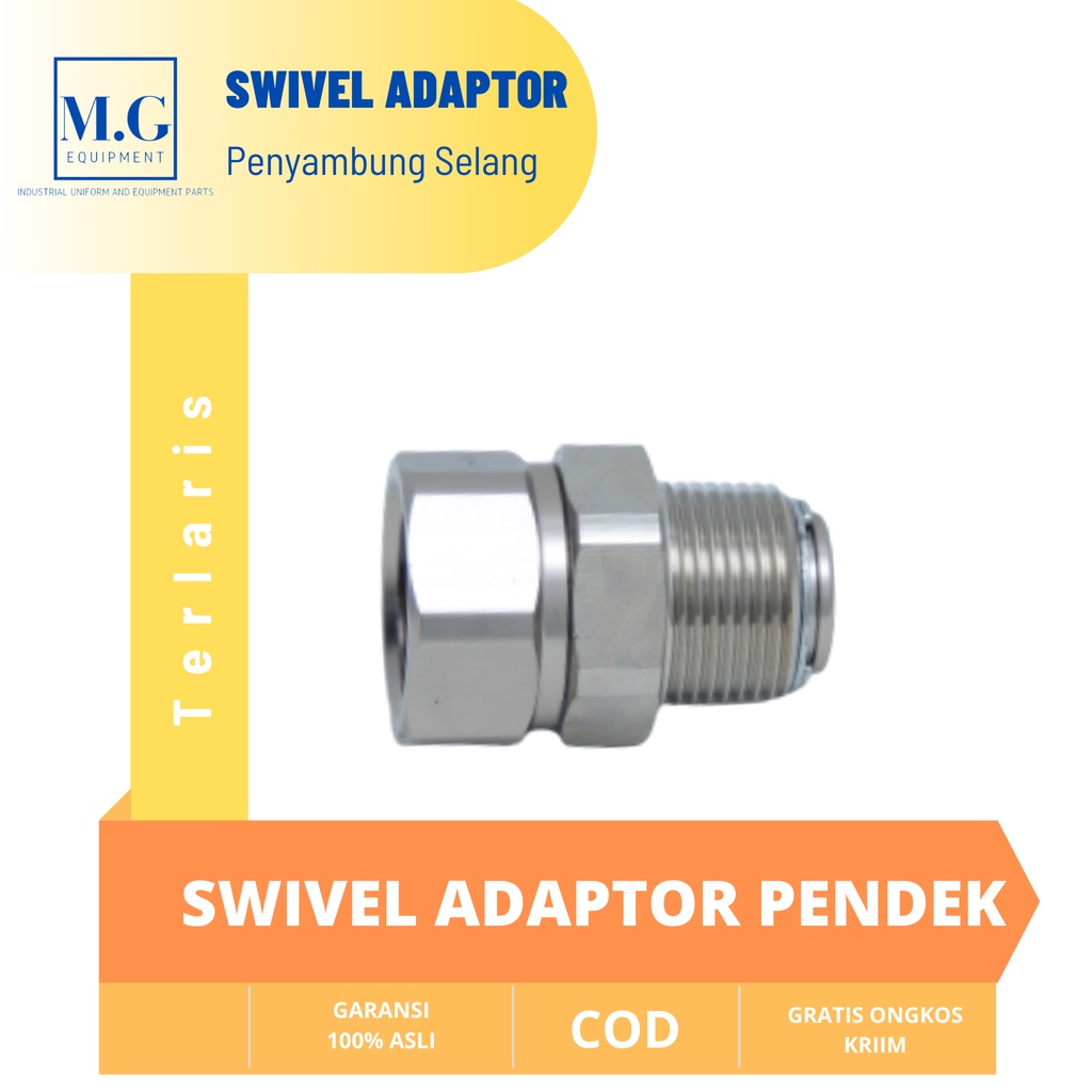 Swivel Adaptor Pendek Penyambung Selang