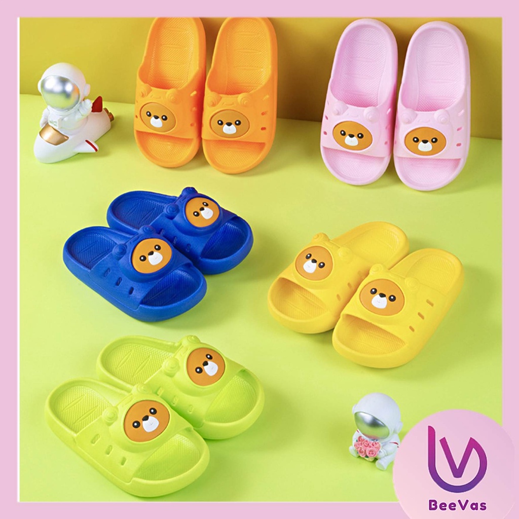 BV.ID SW837 Sandal Rumah Slop Karakter anjing doggy bulat Karet Couple Slip On Sendal Karet Empuk Slipper Anti Slip Gaya Korea