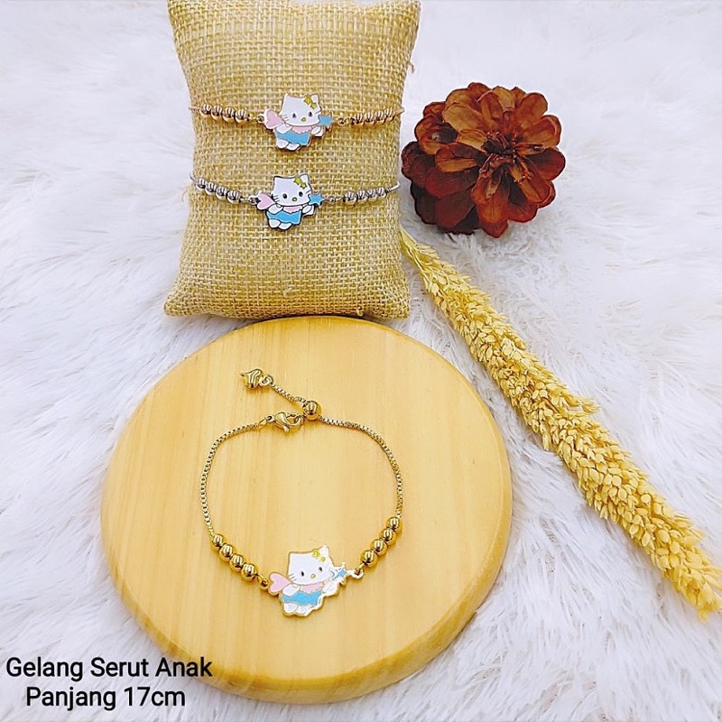 Gelang Rantai Anak Remaja / Gelang Serut Anak Titanium / Gelang Serut Titanium Anti Karat