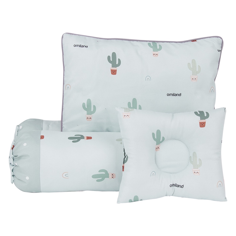 Bantal Guling Set + Bantal Peang Kaktus Series -Omiland- OB37221 OB37222