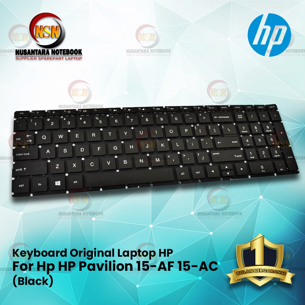 Keyboard Laptop HP Pavilion 15-AF 15-AC Black Hitam