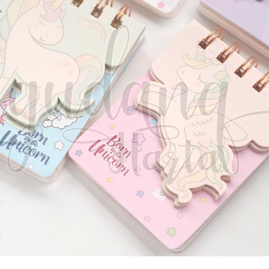 

レ Notebook Unicorn Mini Memo Notepad Buku Tulis Catatan Notes GH 308066 ↲