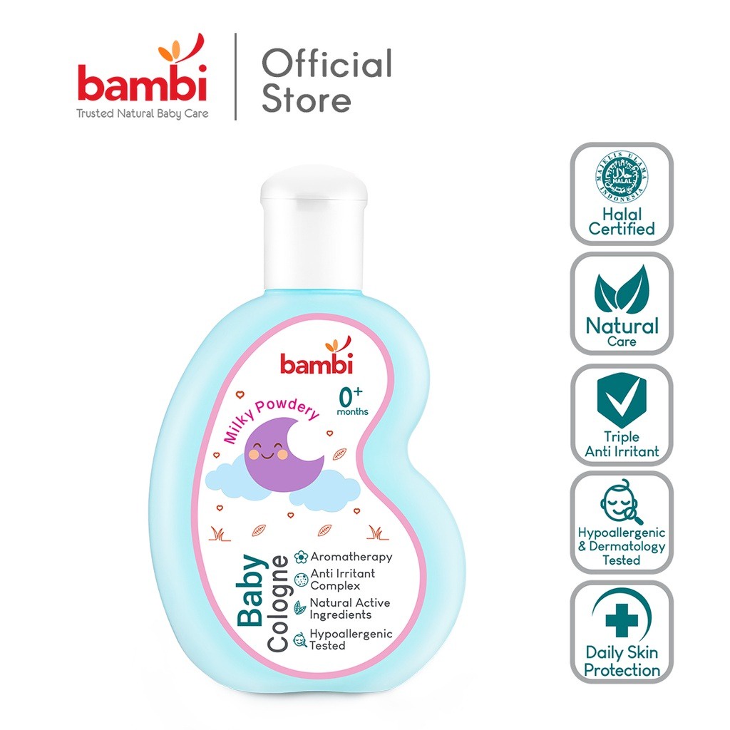 Bambi Baby Cologne 100ml - Aromatherapy | Perfume Bayi Kulit Normal - Sensitif