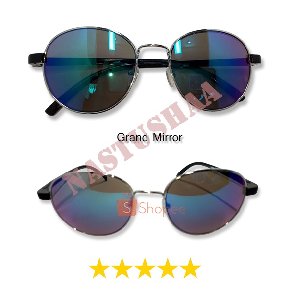 Kacamata Hitam Frame Metal Bentuk Oval Lensa Cermin Untuk Pria Wanita Kacamata Fashion Gaya Unisex NOCASE